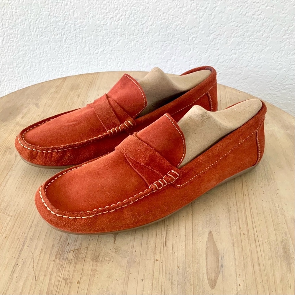 Sandrino, Russet Suede, Driving Loafers, Sz 11